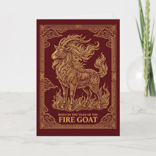 Fire Goat 2027 Birthday Cards