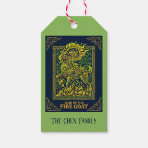 Fire Goat 2027 Lunar New Year Tags
