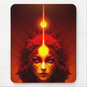 Fire Goddess Fantasy Art Mouse Pad