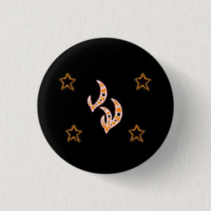 FIRE GODRUNE Stars 1 Inch Round Button