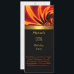 Fire Gold Black 30th Birthday Party Long Invitation<br><div class="desc">Fabulous Elegant Events for Women, Girls, Party Invites for all ages, just customize to the age you want! 21st Birthday Party Invitations, 20th Birthday Party Invitations, 30th Birthday Party Invitations, 40th Birthday Party Invitations, 50th Birthday Party Invitations, 60th Birthday Party Invitations, 70th Birthday Party Invitations, 80th Birthday Party Invitations, Sweet...</div>