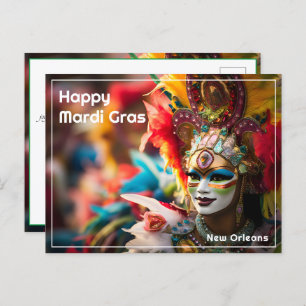 💚💜💛Fire & Gold: Mardi Gras Spectacle Postcard