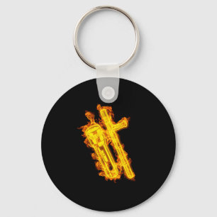Fire Guard Flashlight and Baton Keychain
