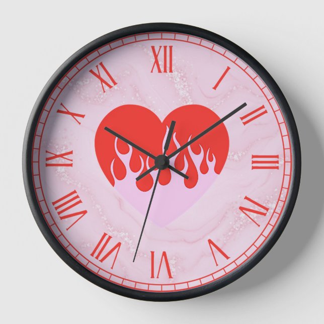 Fire Heart Clock (Front)