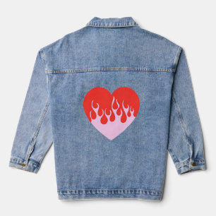 Fire Heart Denim Jacket
