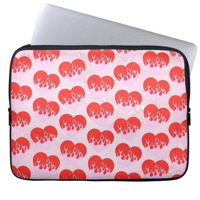Fire Heart Laptop Sleeve (Front)