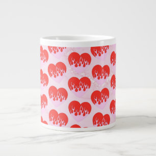 Fire Heart Large Coffee Mug