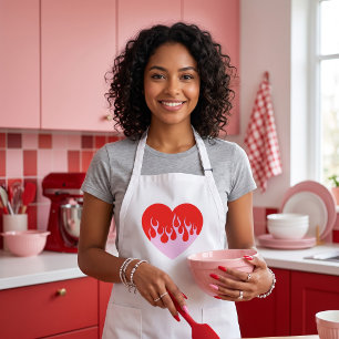 Fire Heart Long Apron