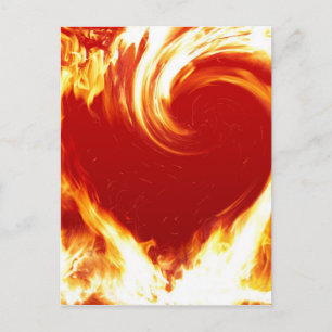 fire heart postcard