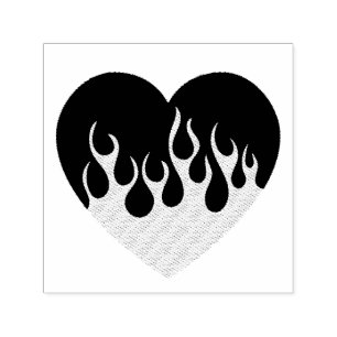 Fire Heart Self-inking Stamp