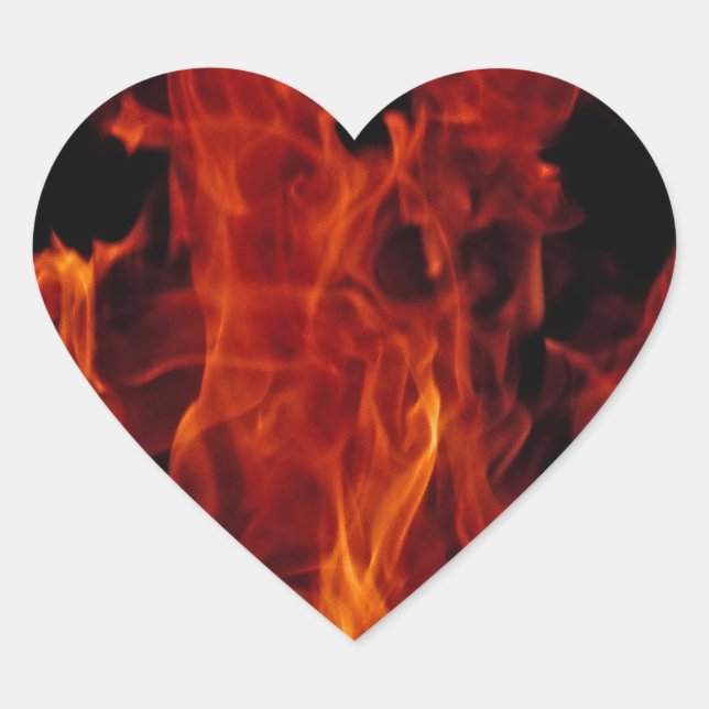 Fire Heart Sticker (Front)