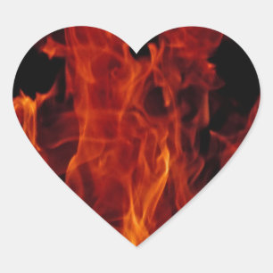 Fire Heart Sticker