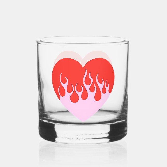Fire Heart Whiskey Glass (Front)