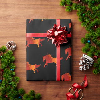 Fire Horse Art Wrapping Paper