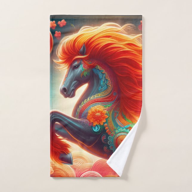 Fire Horse Bath Towel Set (Hand Towel)