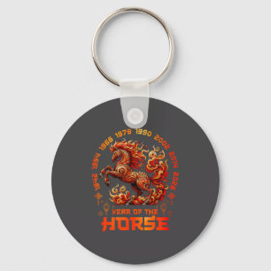 Fire Horse Chinese Zodiac Symbol 2026 Lunar New Ye Keychain