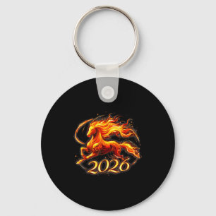 Fire Horse Chinese Zodiac Symbol 2026 Lunar New Ye Keychain