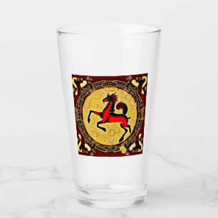 Fire Horse  Glass