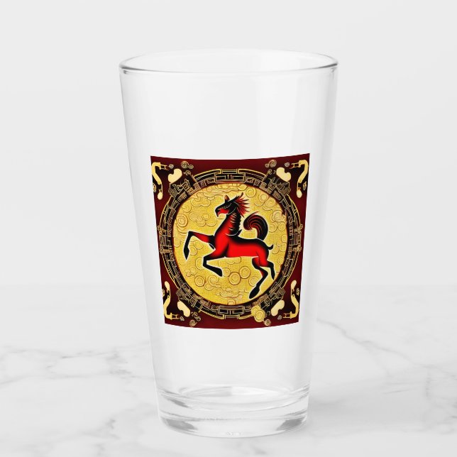 Fire Horse  Glass (Front)