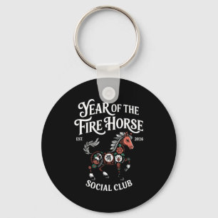 Fire Horse Social Club 2026 Lunar New Year  Keychain