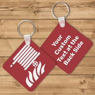 Fire Hose Reel Safety Sign Keychain
