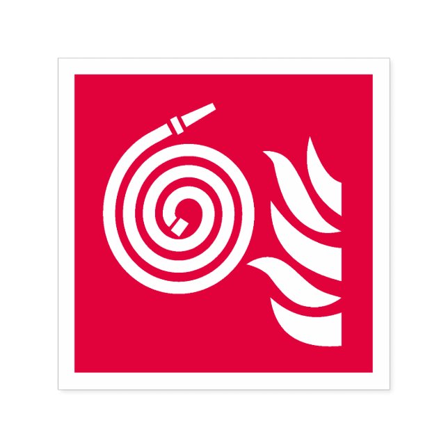 Fire Hose Safety Sign Self-inking Stamp (Design)