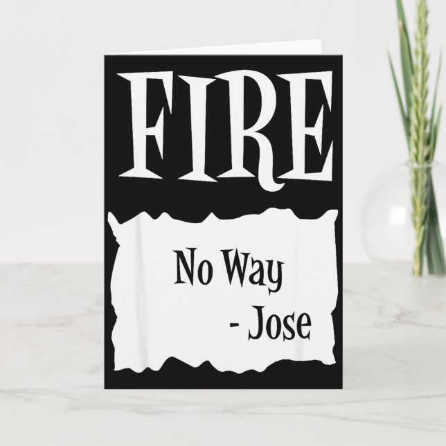 Fire - Hot Packet Halloween Taco Costume  Card (Front)