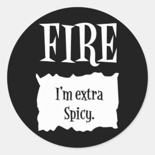 FIRE - Hot Packet Halloween Taco Costume Classic Round Sticker