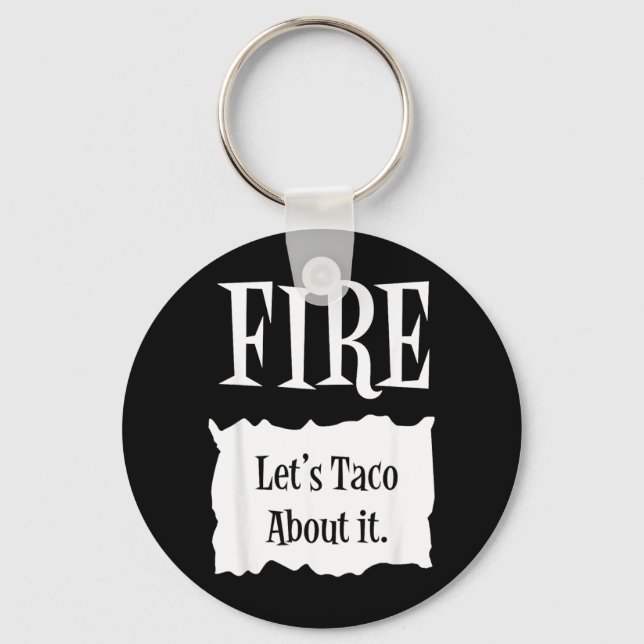FIRE - Hot Packet Halloween Taco Costume Keychain (Front)