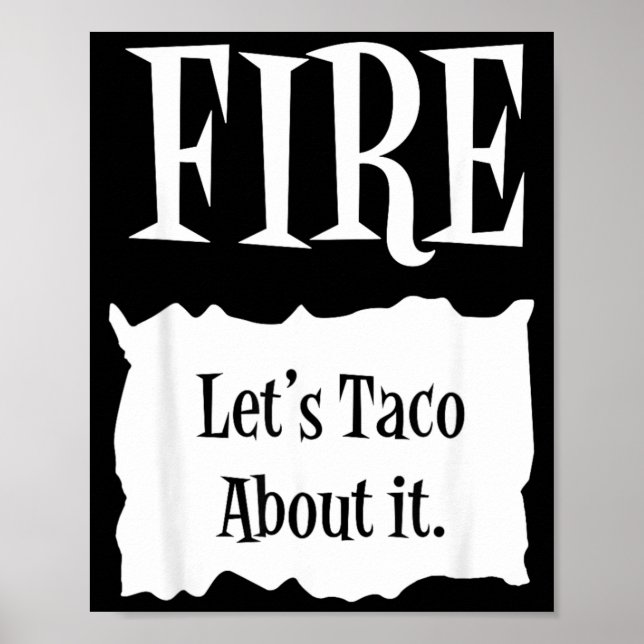 FIRE - Hot Packet Halloween Taco Costume Poster (Front)