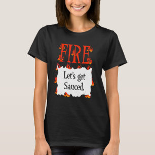 FIRE Hot Packet Halloween Taco Costume T-Shirt