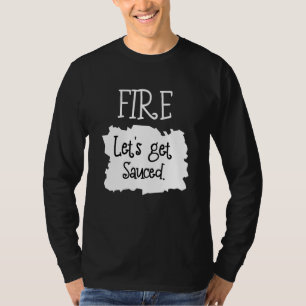 Fire Hot Packet Taco Get Sauced Halloween T-Shirt