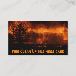 Fire, House Burning Blaze House Devastation Business Card