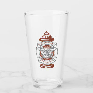 Fire Hydrant ADD NAME Fire Fighter Rescue Team Glass