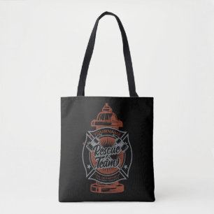 Fire Hydrant ADD NAME Fire Fighter Rescue Team Tote Bag
