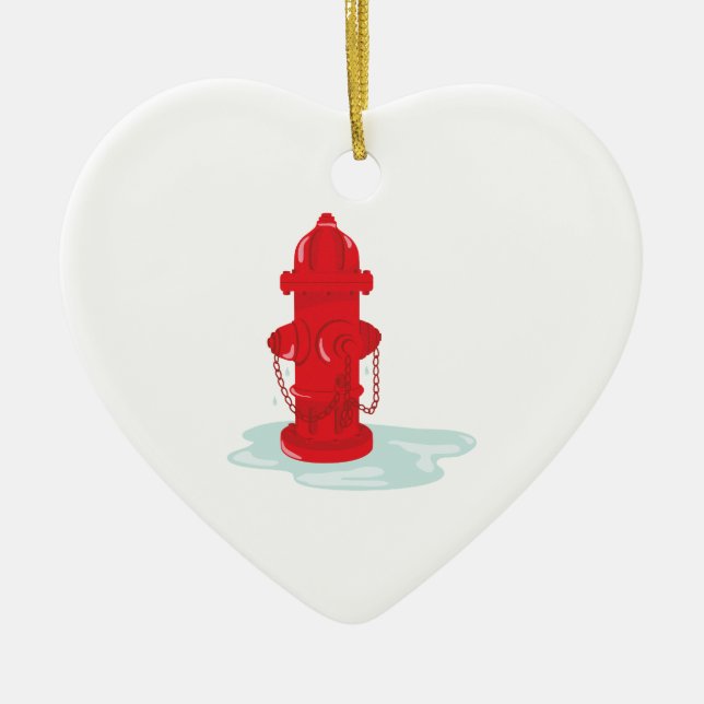 Fire Hydrant Ceramic Ornament (Front)