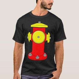 Fire Hydrant Costume Easy Simple Costumes Gift Pul T-Shirt