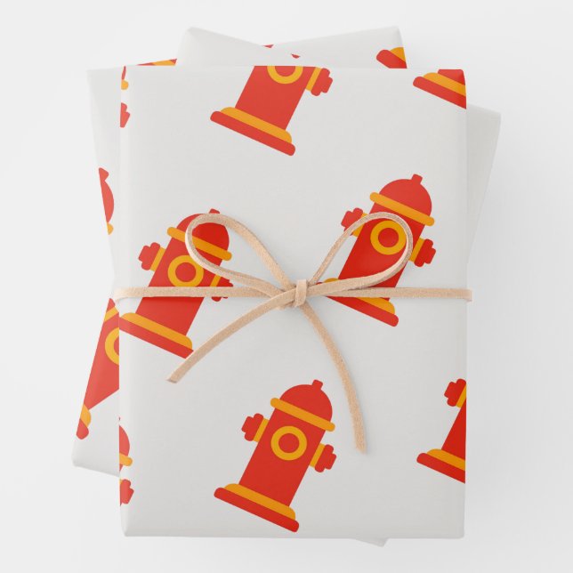 Fire Hydrant Party Gift Wrap (In situ)