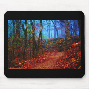 Fire & Ice Forest Oil Painting Gifts Apparel Mouse Pad