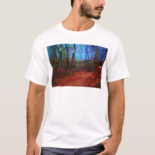 Fire & Ice Forest Oil Painting Gifts Apparel T-Shirt