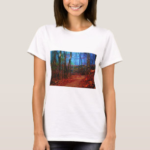 Fire & Ice Forest Oil Painting Gifts Apparel T-Shirt