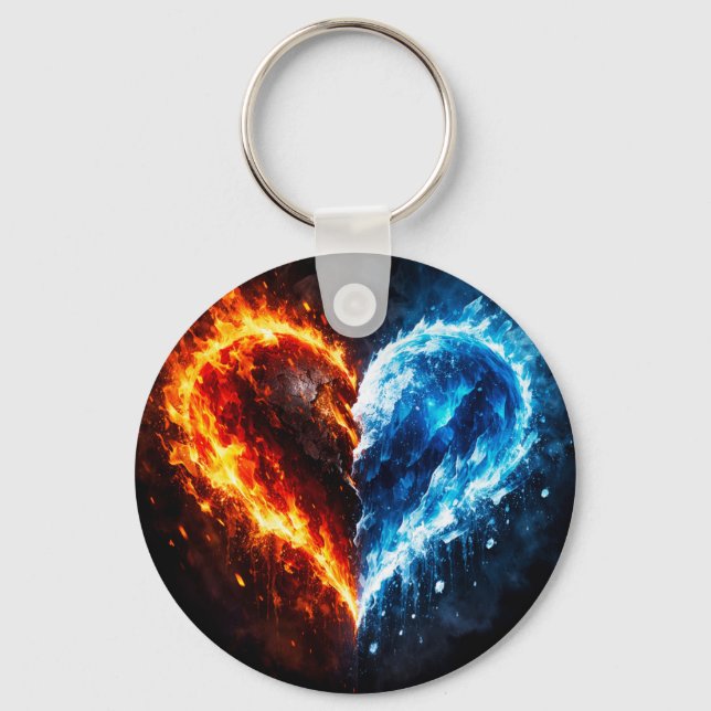 Fire & Ice  Keychain (Front)