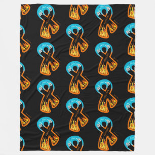 Fire & Ice Ribbon...RSD/CRPS Fleece Blanket