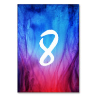 Fire & Ice Table Numbers | Blue Red Purple Flames