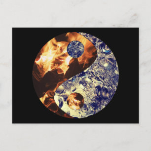 Fire & Ice Yin Yang Postcard