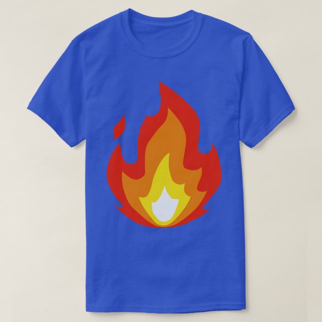 Fire Icon Illustration Flames Hot T-Shirt (Design Front)