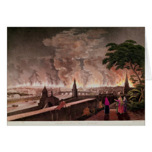 Fire in Moscow, September 1812. engraved by