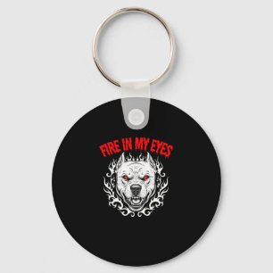 Fire in My Eyes - Pitbull Keychain