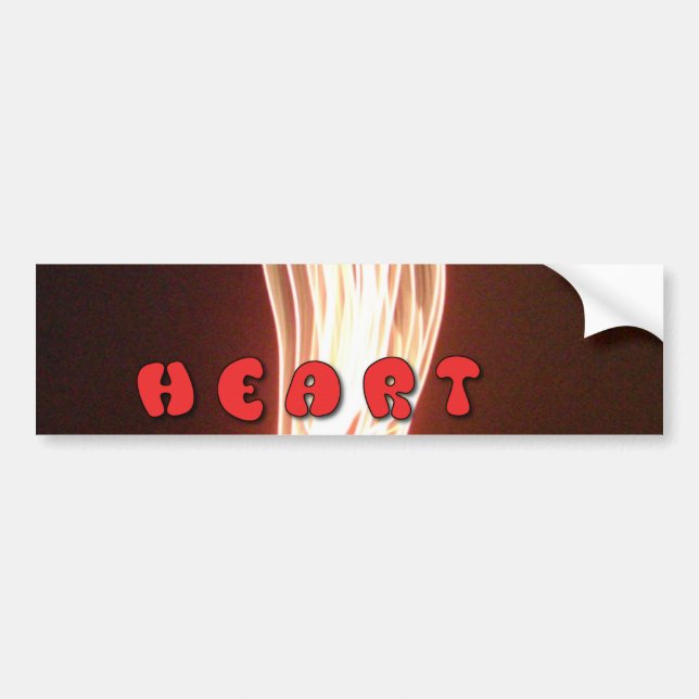 Fire in My Heart Art Print Bumper Sticker (Front)