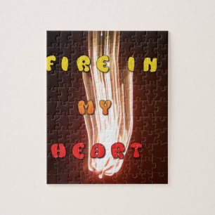 Fire in My Heart Art Print Jigsaw Puzzle